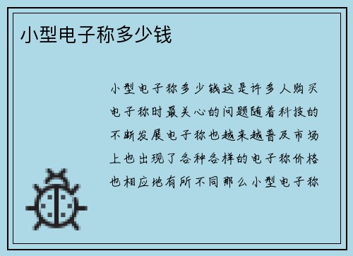 小型电子称多少钱